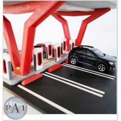 Diorama model Hot Wheels Tesla EV stacja ładowania KIT