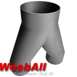 Trójnik DN50 FI 70 mm na 2×50 mm typu Y