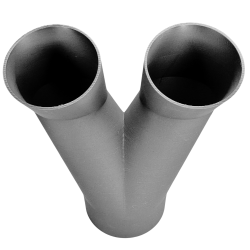 Trójnik DN50 FI 75 mm na 2×51 mm typu Y kąt 30 stopni