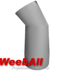 Trójnik DN50 FI 75 mm na 2×51 mm typu Y kąt 30 stopni