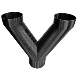 Trójnik DN50 FI 49 mm na 2×50 mm typu Y kąt 30° z przesunięciem