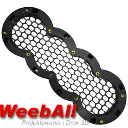 Podkładka emblematu znaczka Audi do grilla plaster miodu 274 mm