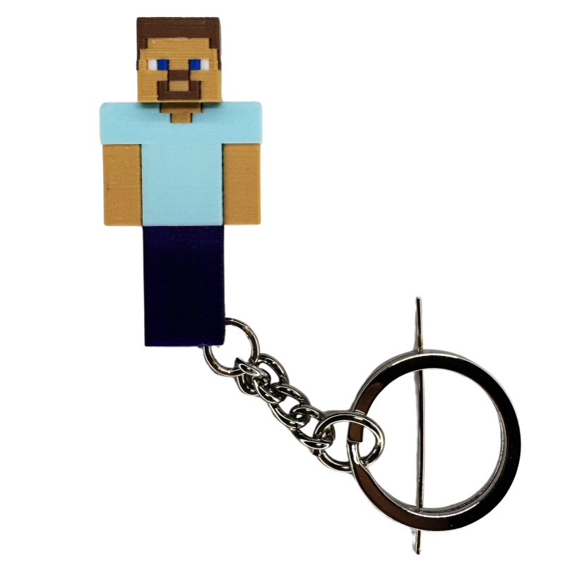 Brelok w kształcie ludzika Steve z Minecraft