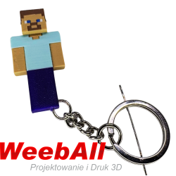 Brelok w kształcie ludzika Steve z Minecraft