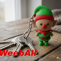 Brelok elf świąteczny urocza figurka bożonarodzeniowa