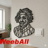 Płaskorzeźba 3D na ścianę w kształcie Alberta Einsteina