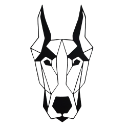 Płaskorzeźba 3D na ścianę w kształcie psa doberman