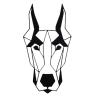 Płaskorzeźba 3D na ścianę w kształcie psa doberman